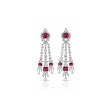 Ruby Cascade Diamond Earrings
