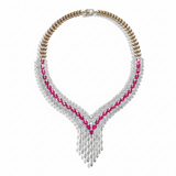 Ruby Fringe Diamond Necklace