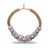 Ruby Floral Diamond Necklace