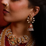 Peacock Ruby Jhumka