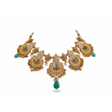 Regal Emerald Gold Necklace