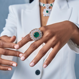 Emerald Grained Ring