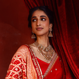 Gold neckpiece with Jhumka