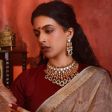 Regal Uncut Diamond & Emerald Choker Set